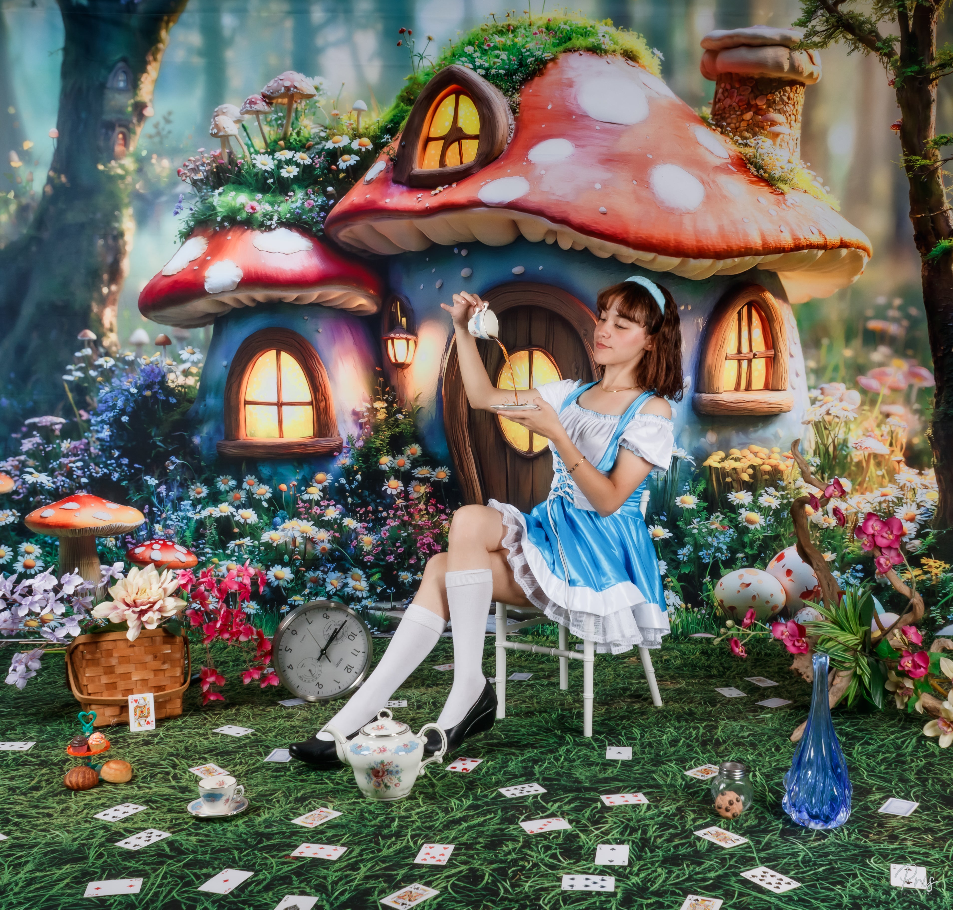Kate Easter Fairy Mushroom House Forest Backdrop Designed by Emetselch - Kate Backdrop AU