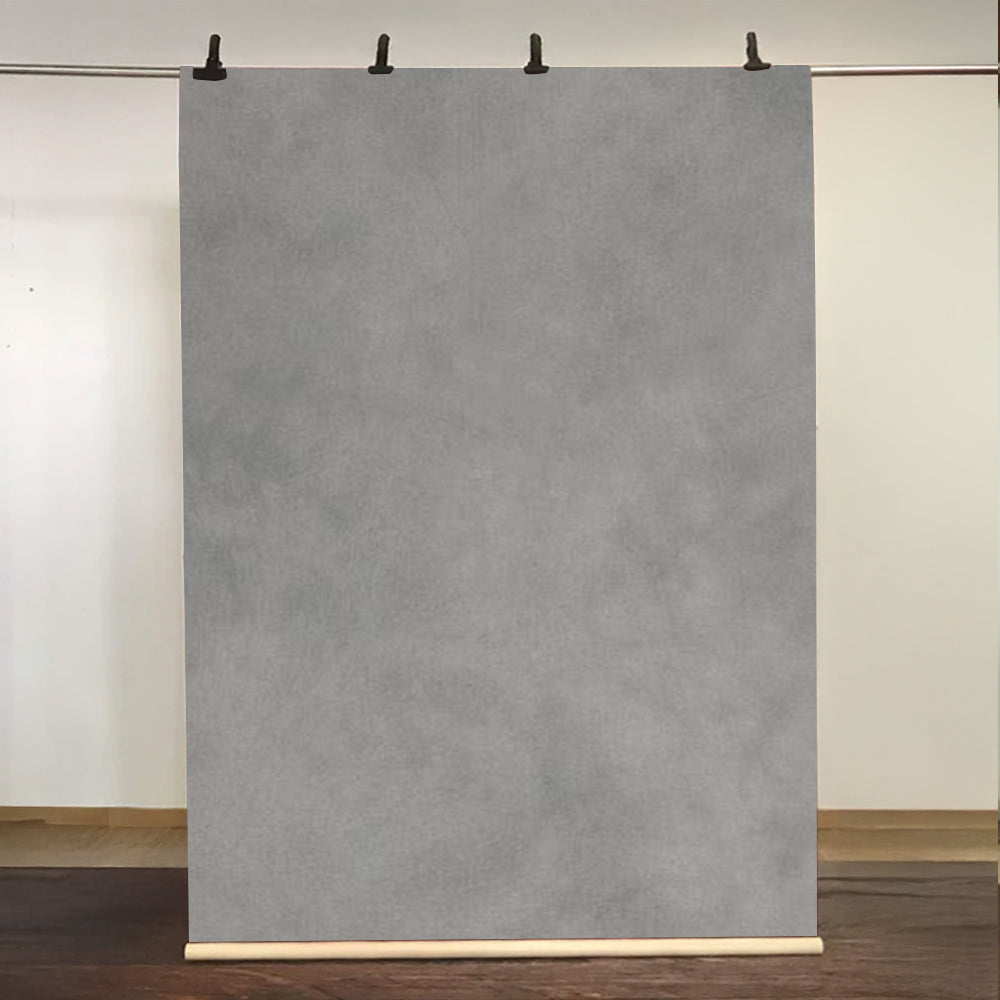 Kate Hand Painted Canvas Cool Grey Spray Painted Backdrop for Photography