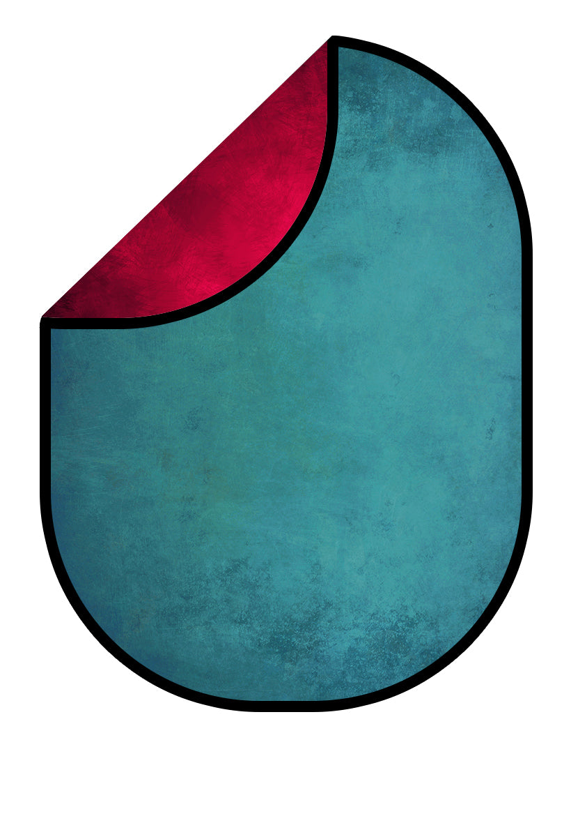 Kate Abstract Green/Dark Red Collapsible Backdrop Photography 5X6.5ft(1.5x2m)
