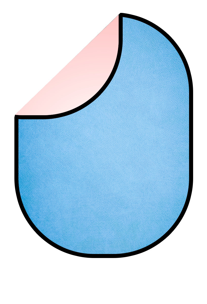 Kate Abstract Sky Blue Pink Collapsible Backdrop Photography 5X6.5ft(1.5x2m)