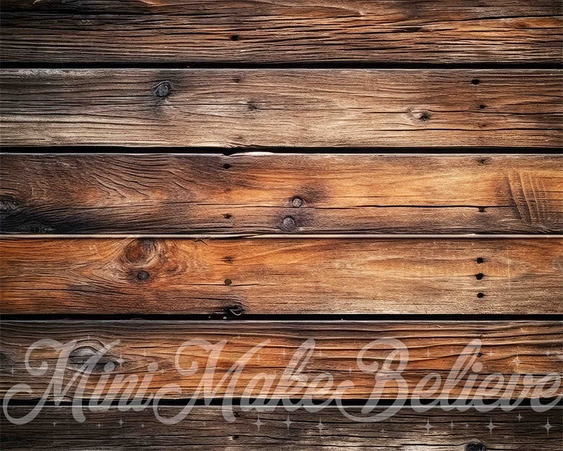 Kate Brown Distressed Ultra Large Slat Barn Wood Rubber Floor Mat designed by Mini MakeBelieve