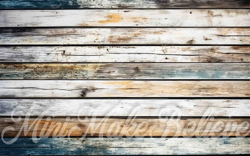 Kate High Distressed Barn Wood Rubber Floor Mat Photography designed by Mini MakeBelieve