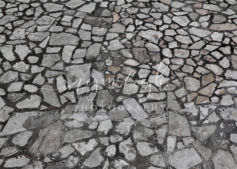 Kate Grey Stone Rubber Floor Mat Designed By Megan Leigh Photography - Kate Backdrop AU