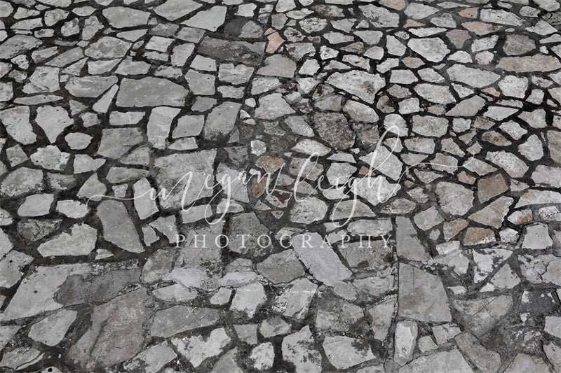 Kate Grey Stone Rubber Floor Mat Designed By Megan Leigh Photography - Kate Backdrop AU