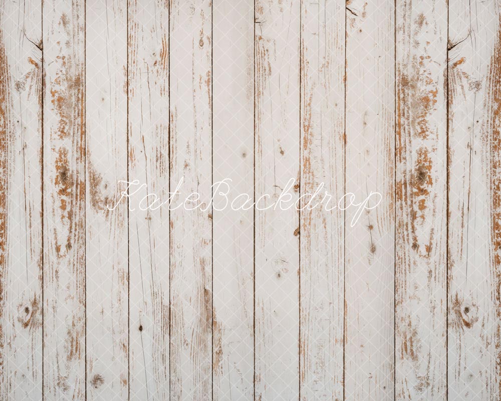 Kate Vertical Stripe White Old Wood Grain Rubber Floor Mat - Kate Backdrop AU