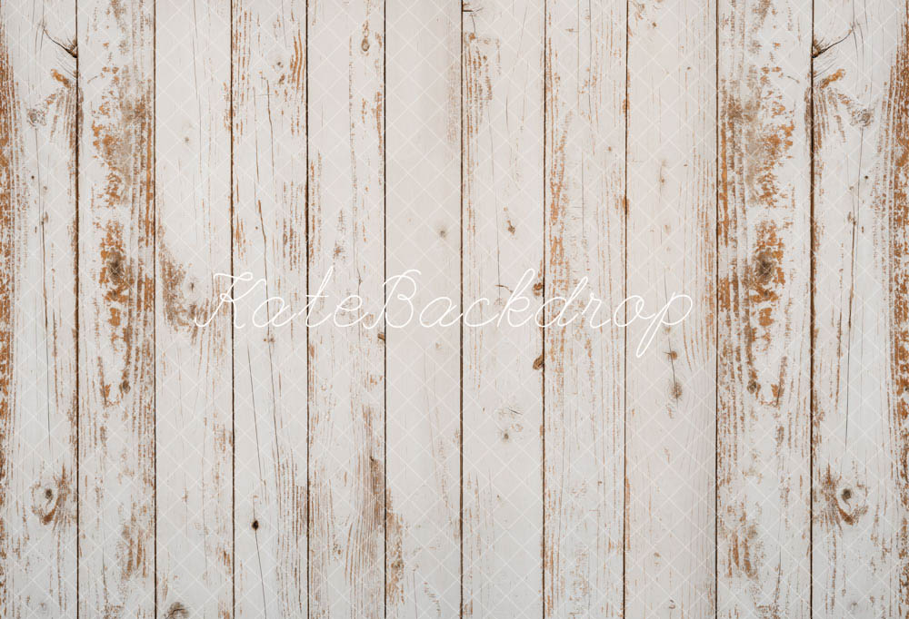 Kate Vertical Stripe White Old Wood Grain Rubber Floor Mat - Kate Backdrop AU
