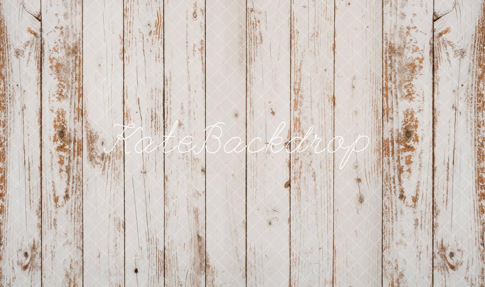 Kate Vertical Stripe White Old Wood Grain Rubber Floor Mat - Kate Backdrop AU