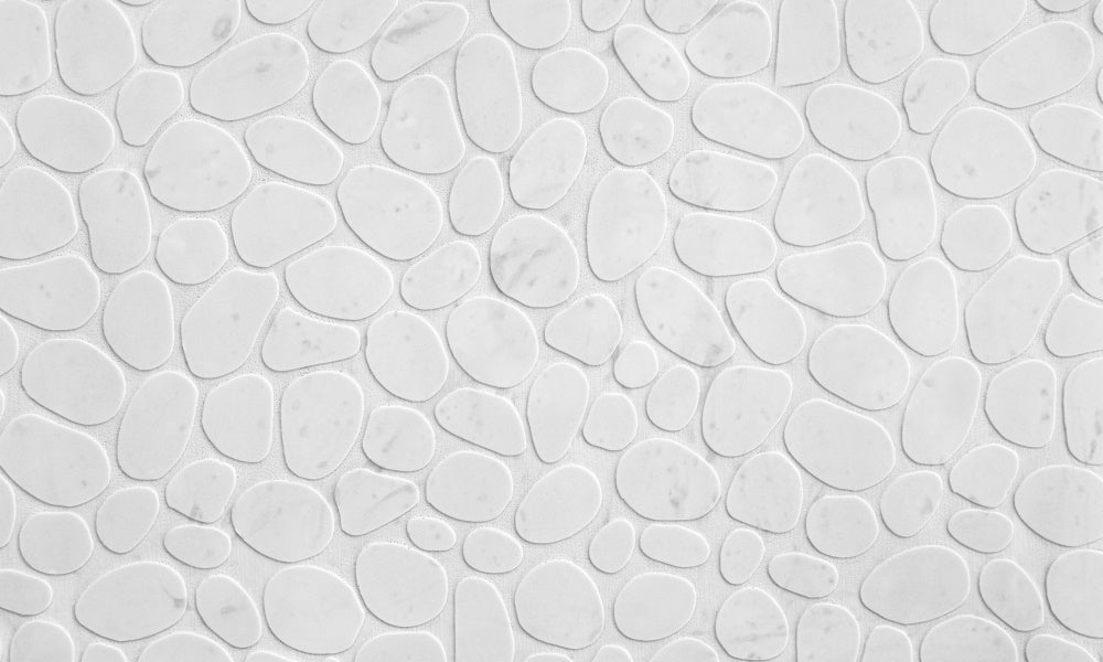 Kate White Pebble Stone Rubber Floor Mat Designed by Mini MakeBelieve - Kate Backdrop AU
