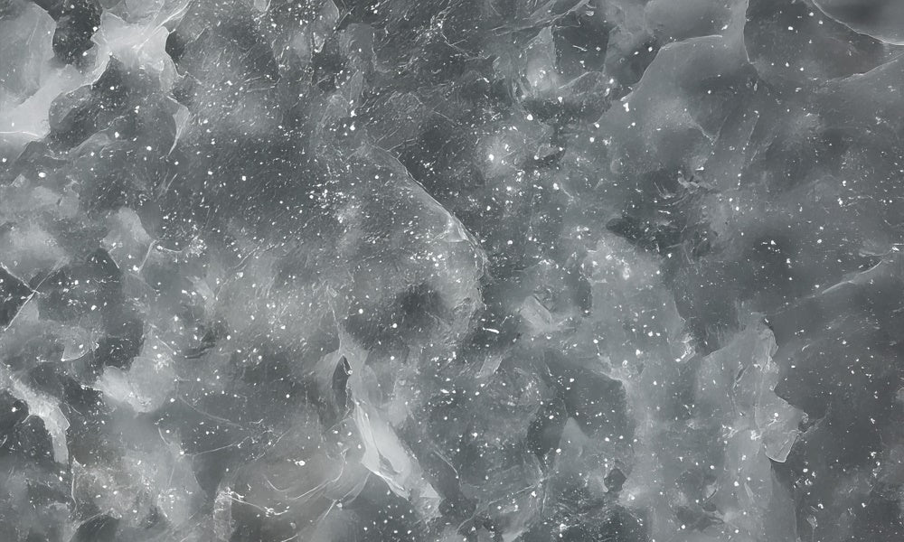 Kate Abstract Texture Cracked Ice Gray Rubber Floor Mat Designed by Mini MakeBelieve - Kate Backdrop AU
