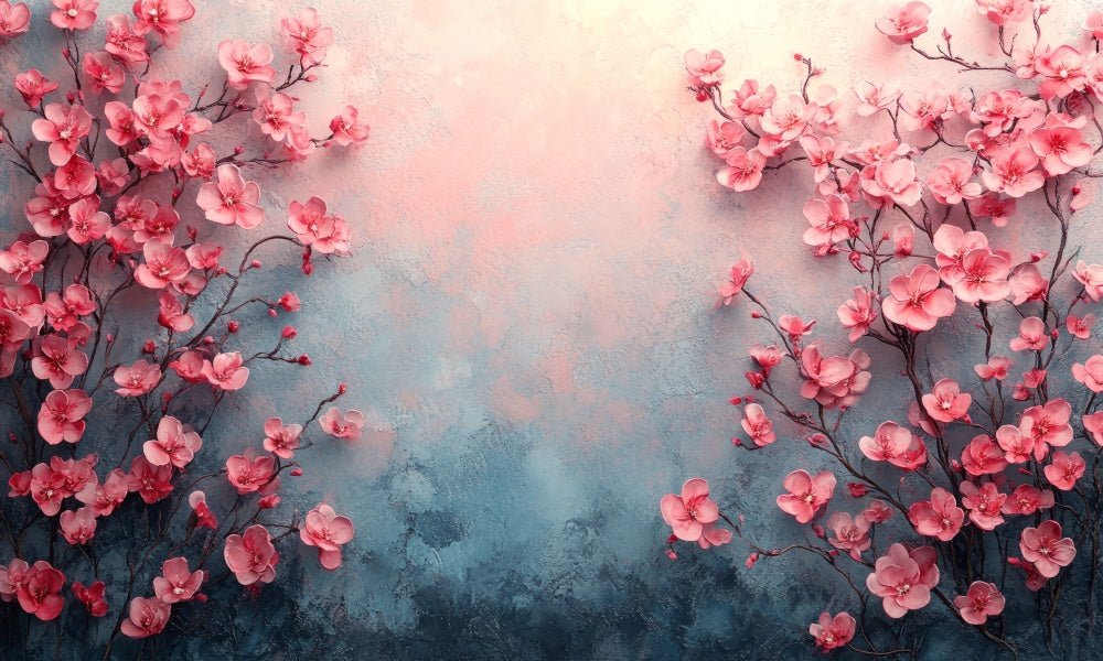 Kate Fine Art Cherry Blossom Floral Rubber Floor Mat Designed by Mini MakeBelieve - Kate Backdrop AU