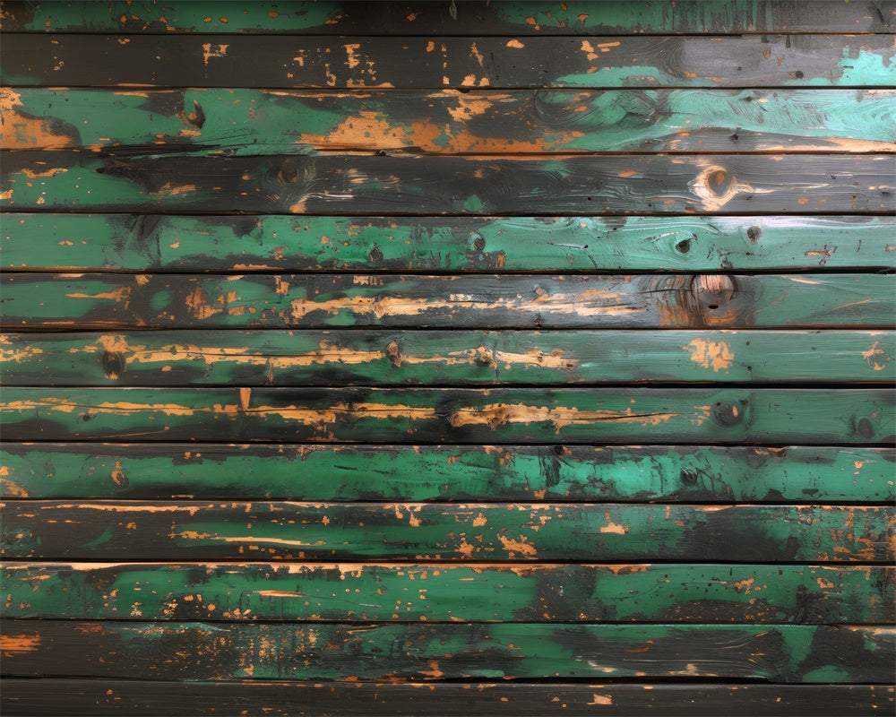 Kate Rustic Green Wooden Rubber Floor Mat Designed by Mini MakeBelieve