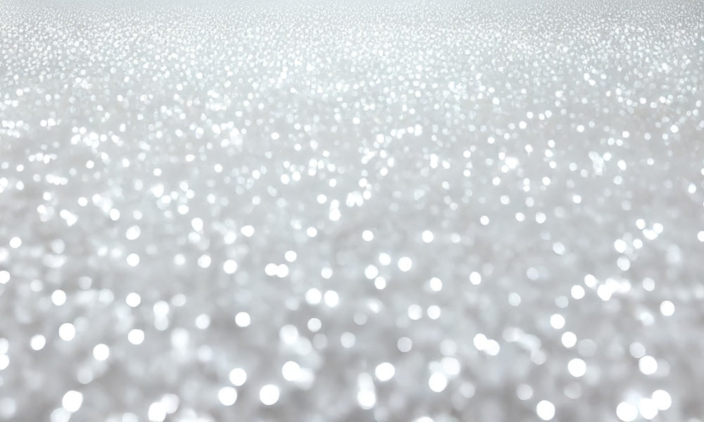 Kate Silver Glitter Bokeh Rubber Floor Mat Designed by Mini MakeBelieve