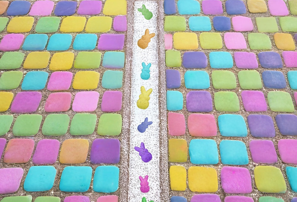 Kate Colored Squares Rubber Floor Mat Designed by Mini MakeBelieve - Kate Backdrop AU