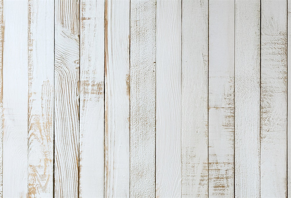 Kate Retro White Rustic Wood Rubber Floor Mat designed by Mandy Ringe Photography