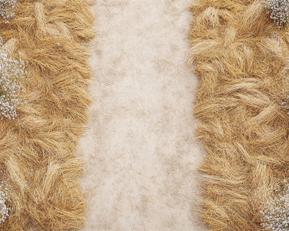 Kate Trail Hay Rubber Floor Mat designed by Mini MakeBelieve - Kate Backdrop AU