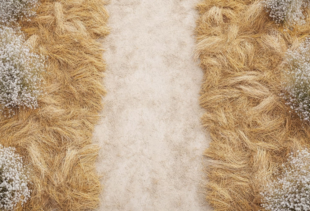 Kate Trail Hay Rubber Floor Mat designed by Mini MakeBelieve - Kate Backdrop AU