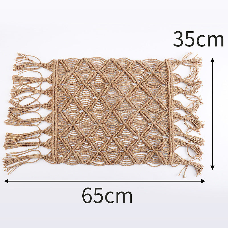 LONSALE Kate Boho Hand-Woven Hemp Blanket for Photography - Kate Backdrop AU