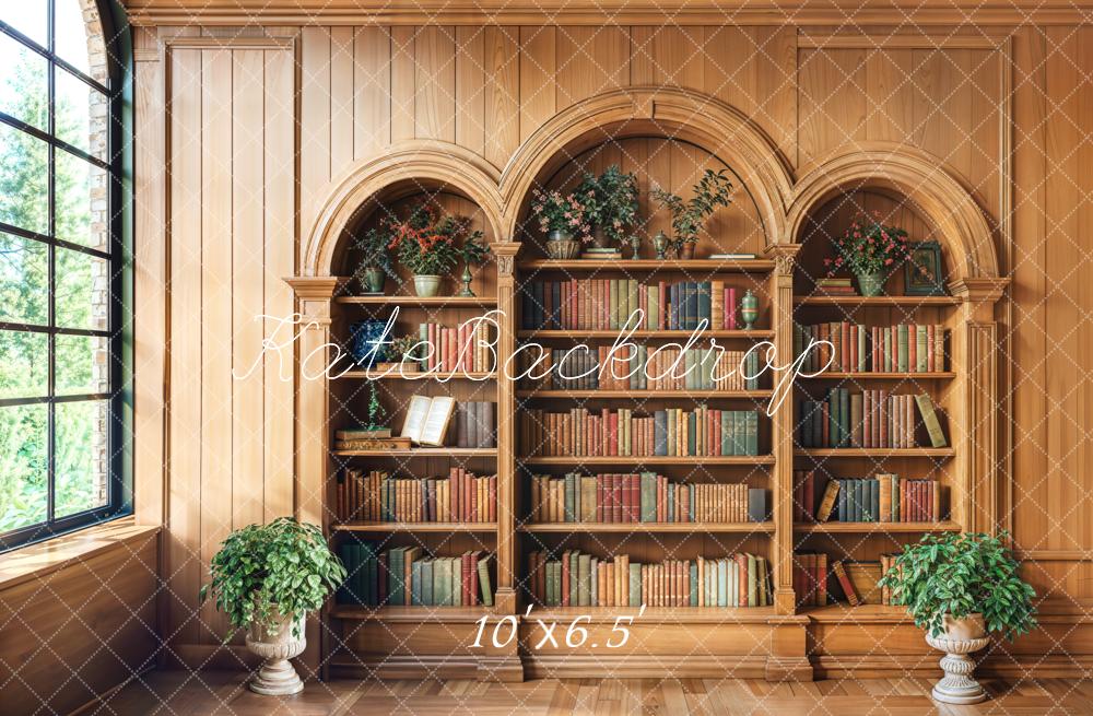 Kate Wooden Cabinet Bookshelves Backdrop Designed by Emetselch - Kate Backdrop AU