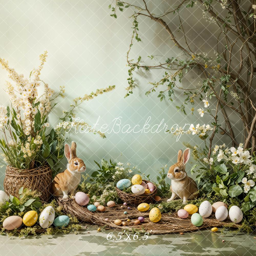 Kate Easter Bunny Eggs Backdrop Designed by Emetselch