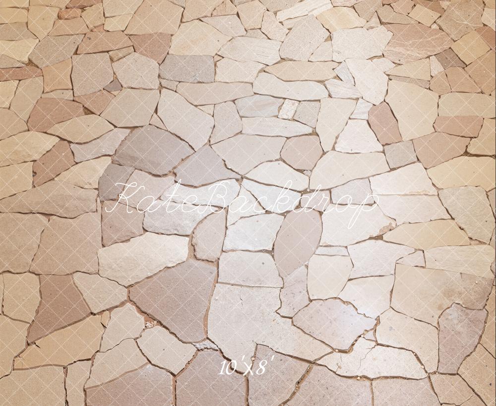 Kate Cobblestone Stone Texture Fleece Backdrop Designed by Kate Image