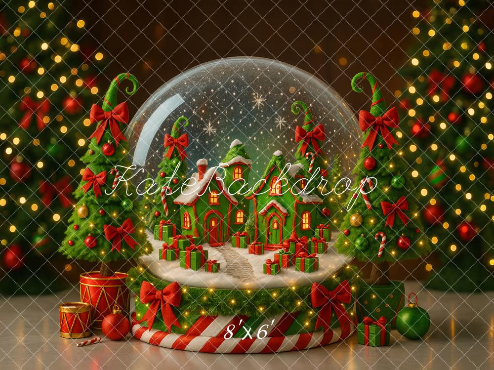 Kate Snow Globe Christmas Trees Backdrop Designed by Ashley Paul