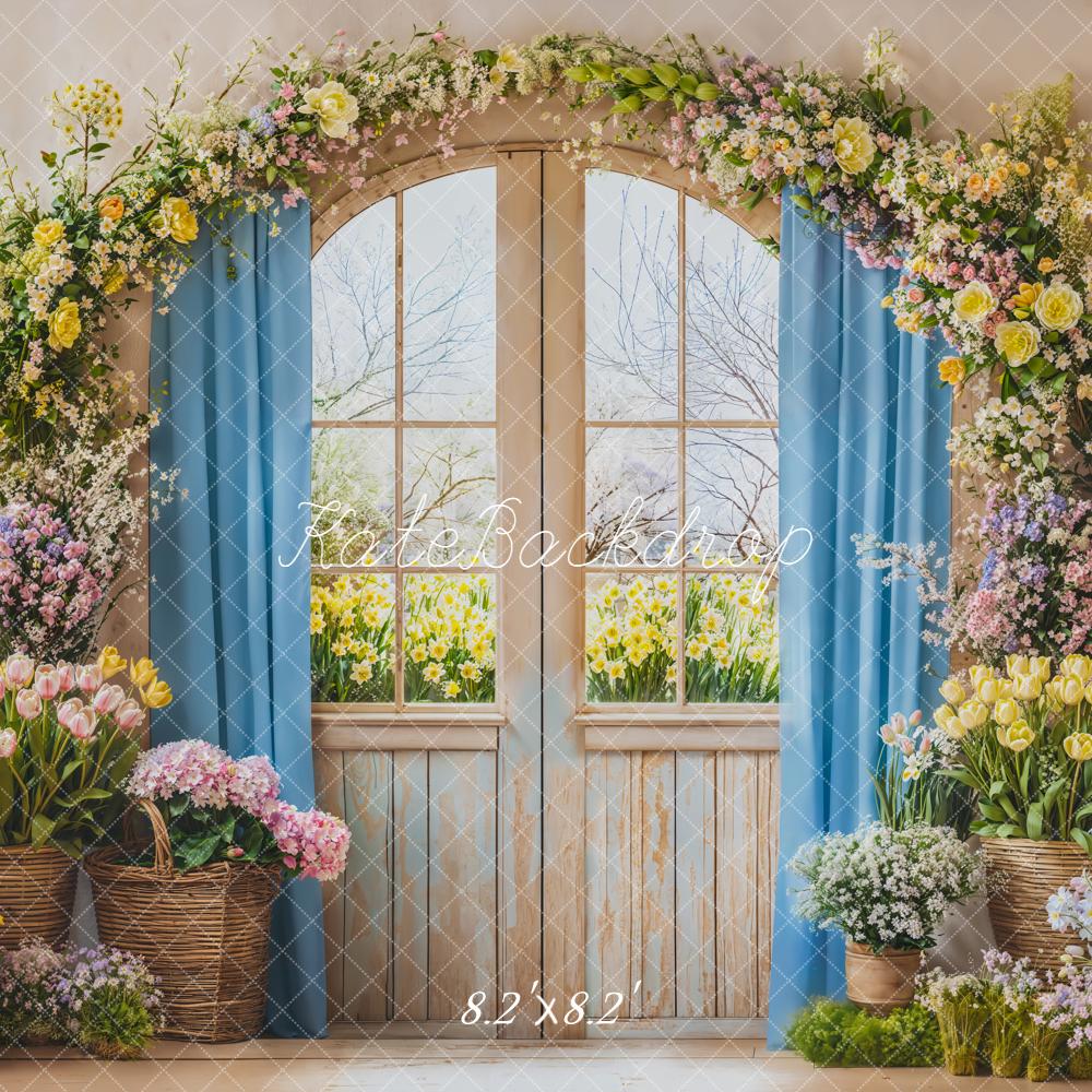 Kate Spring Flower Arch Window Backdrop Designed by Emetselch