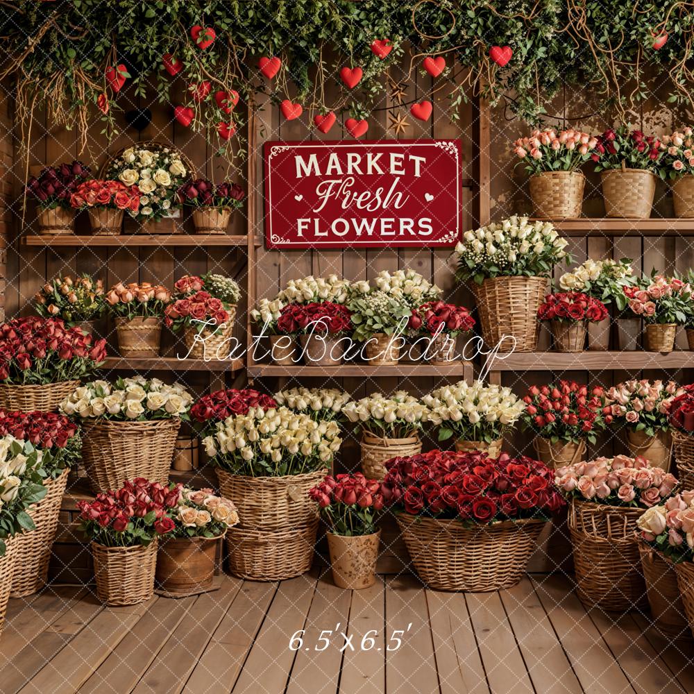 Kate Market Flowers Baskets Backdrop Designed by Emetselch