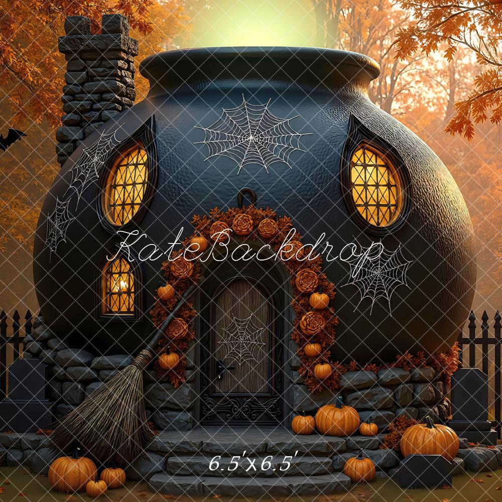 Kate Halloween Cauldron House Backdrop Designed by Mini MakeBelieve