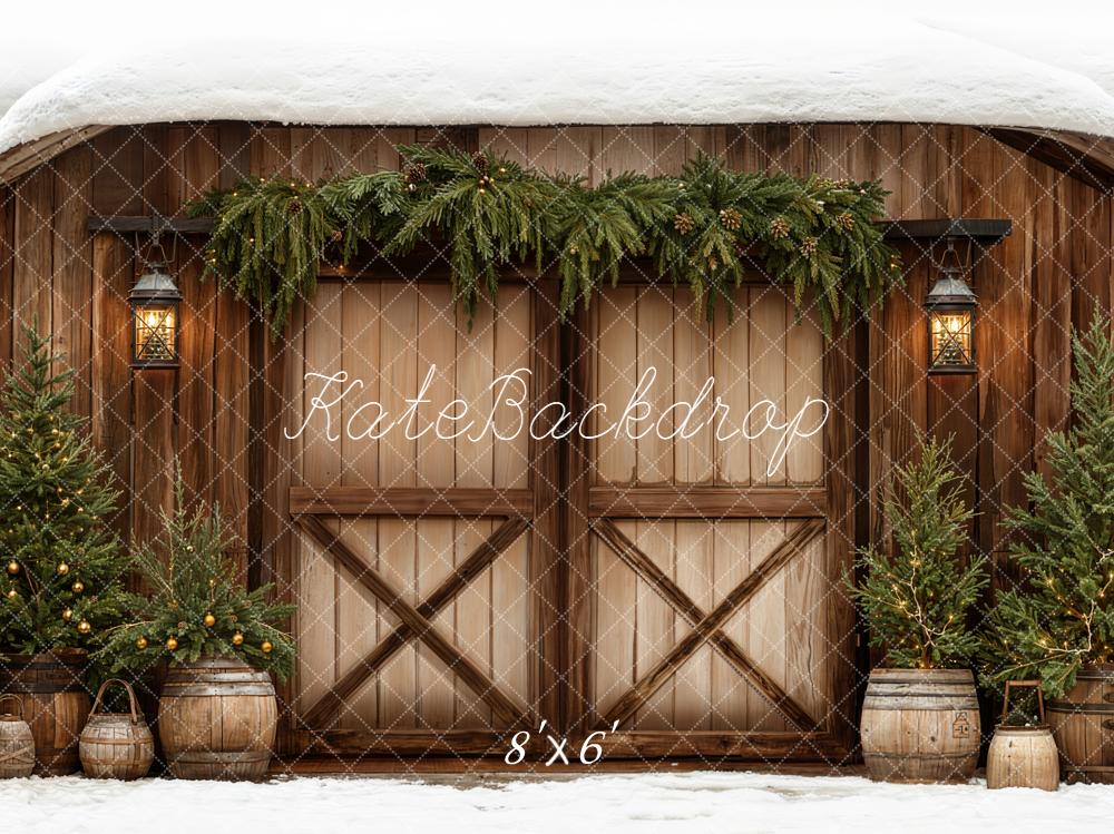 Kate Christmas Barn Door Backdrop Designed by Emetselch - Kate Backdrop AU