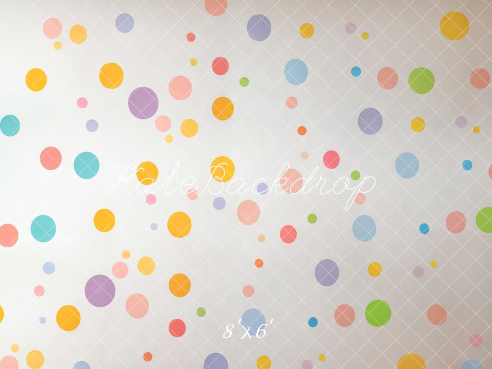 Kate Colourful Polka Dots Fleece Backdrop Designed by Emetselch - Kate Backdrop AU