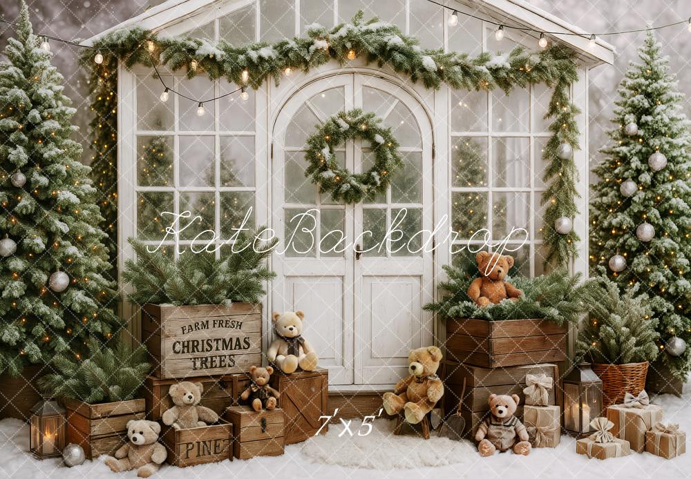 Kate Christmas Teddy Bears Winter Backdrop Designed by Patty Roberts - Kate Backdrop AU