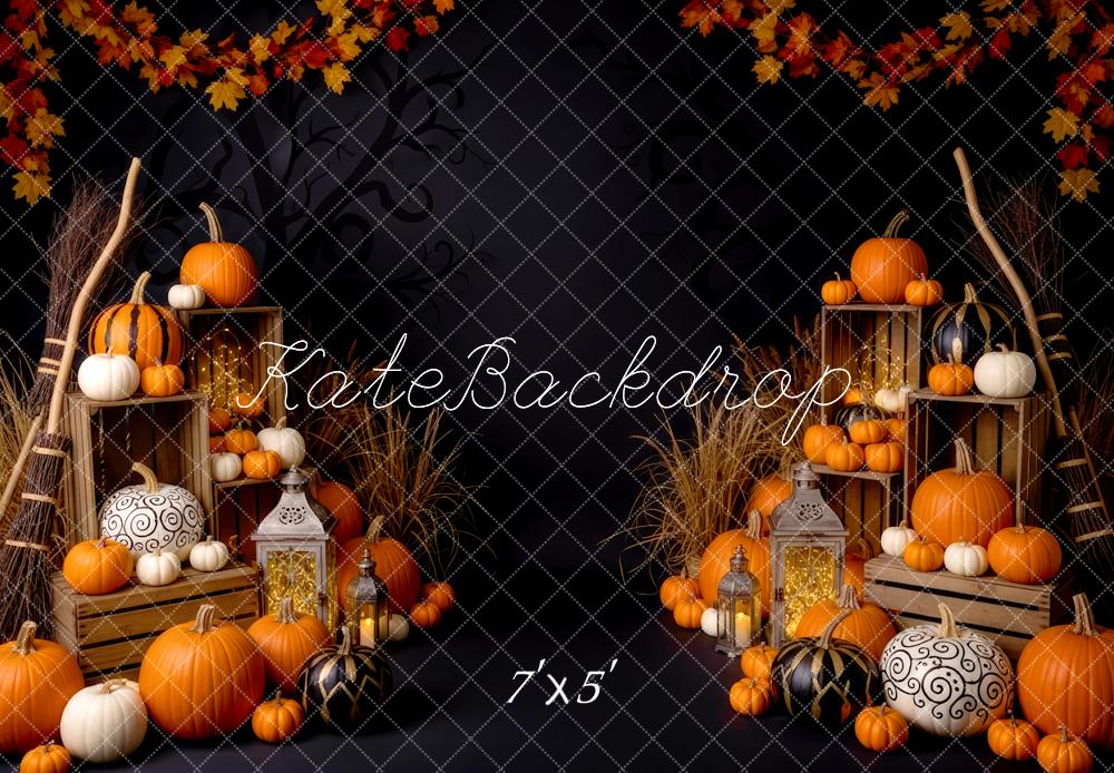 Kate Halloween Pumpkins Autumn Backdrop Designed by Patty Roberts