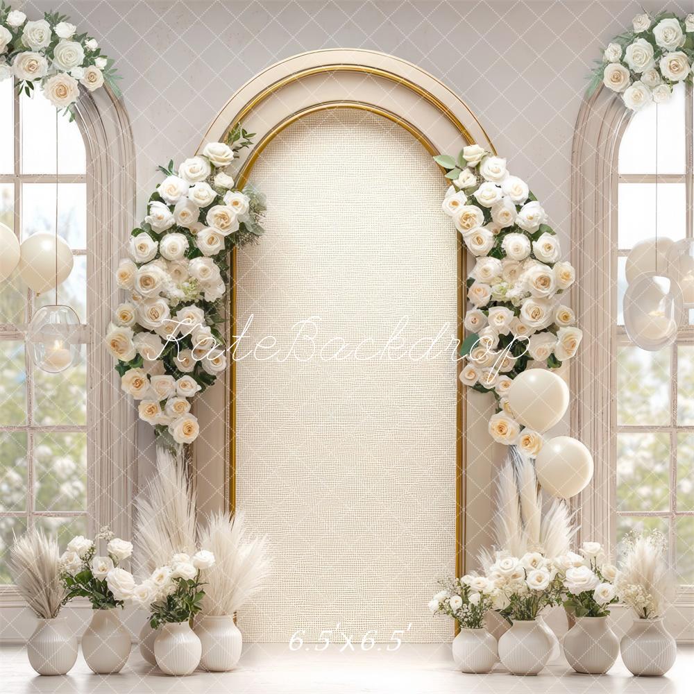Kate Wedding Flower Arch Window Backdrop Spring Designed by Mini MakeBelieve - Kate Backdrop AU