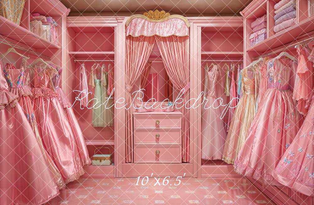 Kate Girls Pink Closet Gowns Backdrop Designed by Emetselch