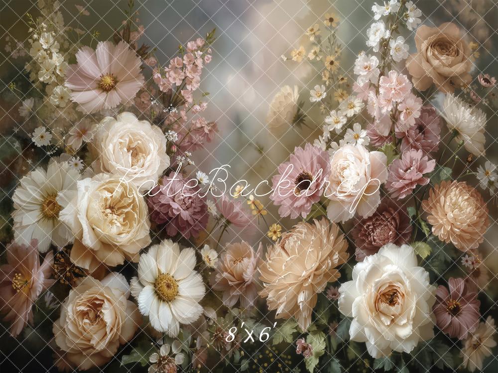 Lightning Deal Kate Flower Fine Art Fleece Backdrop Designed by Emetselch