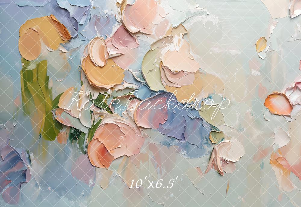 Kate Floral Palette Fleece Backdrop Designed by Emetselch - Kate Backdrop AU