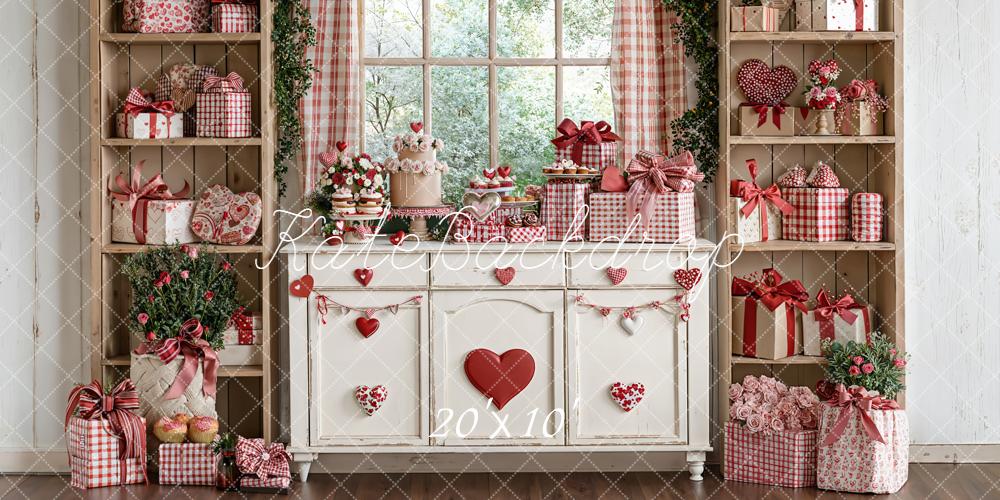Lightning Deal Kate Valentine Gift Boxes Floral Window Cabinet Backdrop Designed by Emetselch