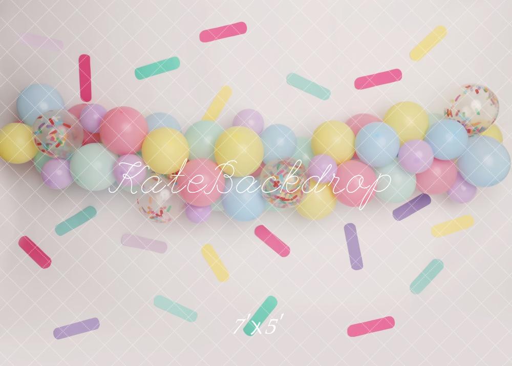 Kate Pastel Balloons Sprinkles Confetti Backdrop Designed by Melissa King