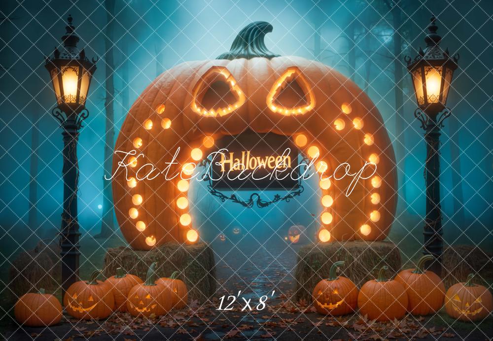 Kate Halloween Pumpkin Fleece Backdrop Designed by Chain - Kate Backdrop AU