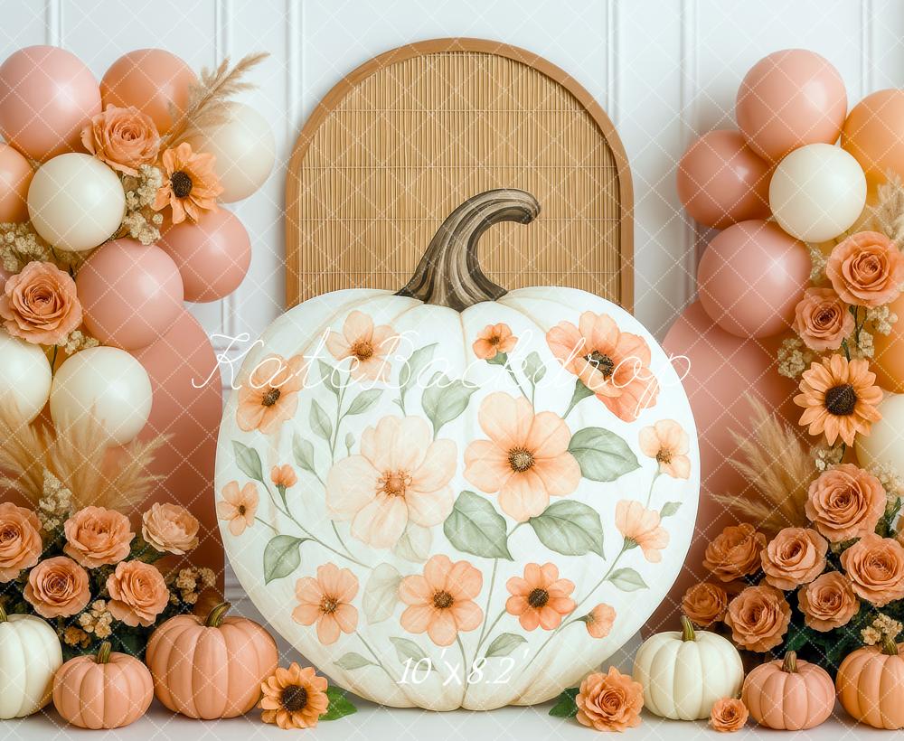 Kate Fall Pumpkin Cake Smash Backdrop Designed by Mini MakeBelieve - Kate Backdrop AU