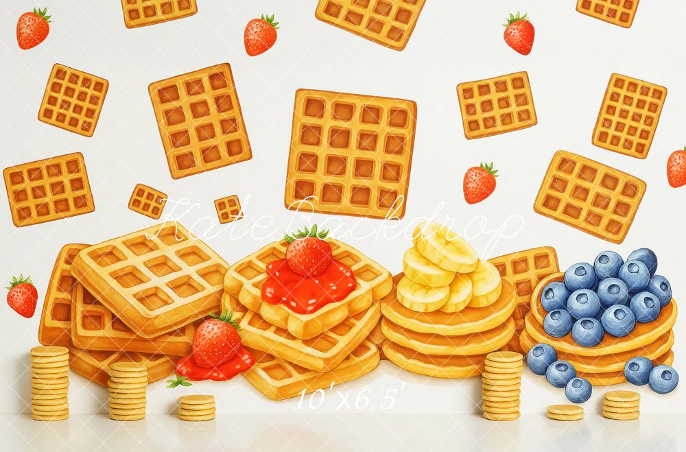 Kate Fruit Waffles Pancakes Backdrop Designed by Patty Roberts