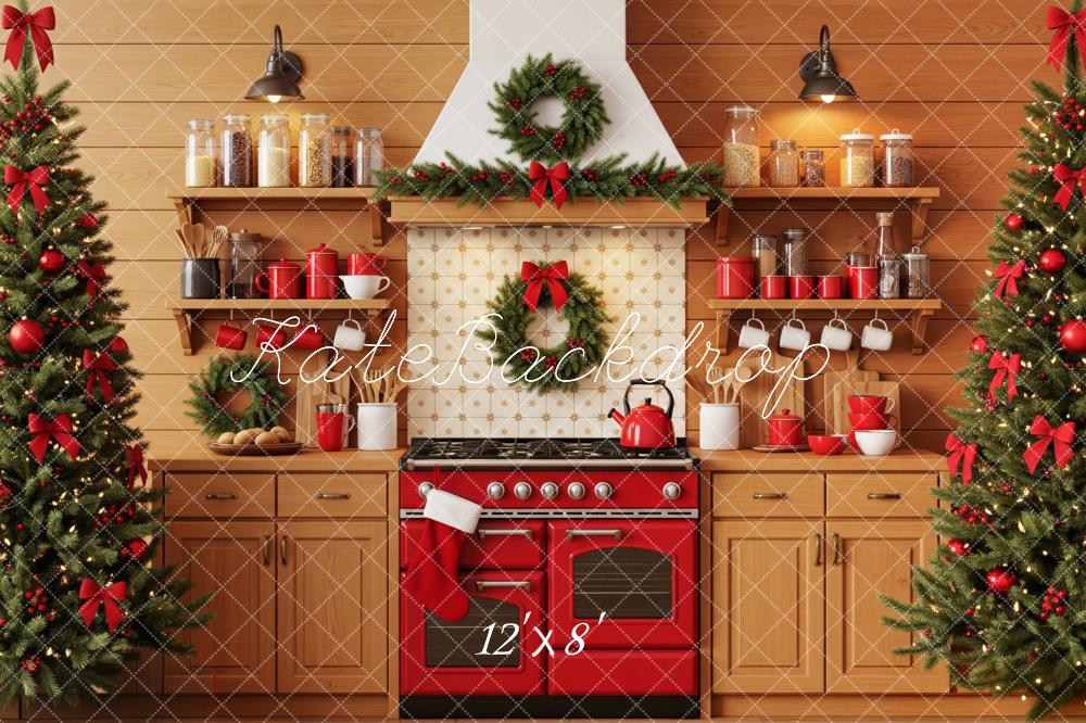 Kate Christmas Kitchen Wreaths Backdrop Designed by Patty Roberts