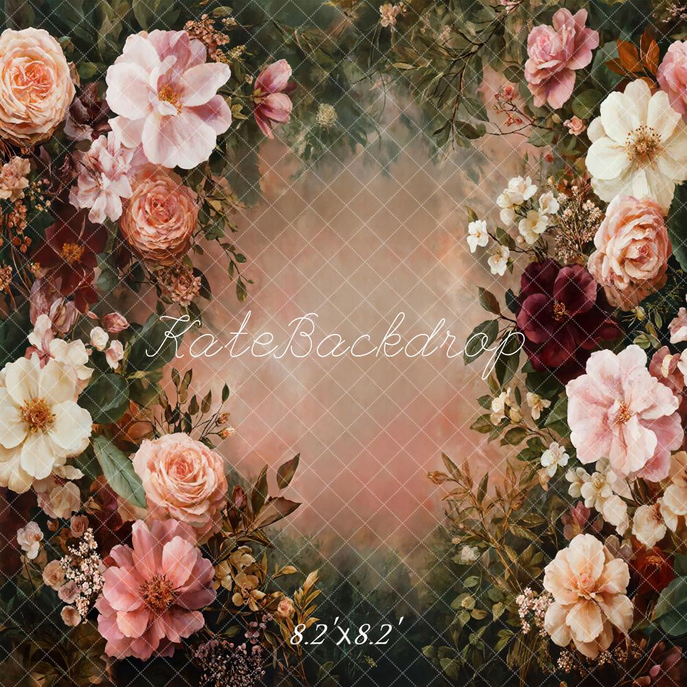 Kate Flower Vintage Maternity Photo Backdrop Designed by GQ