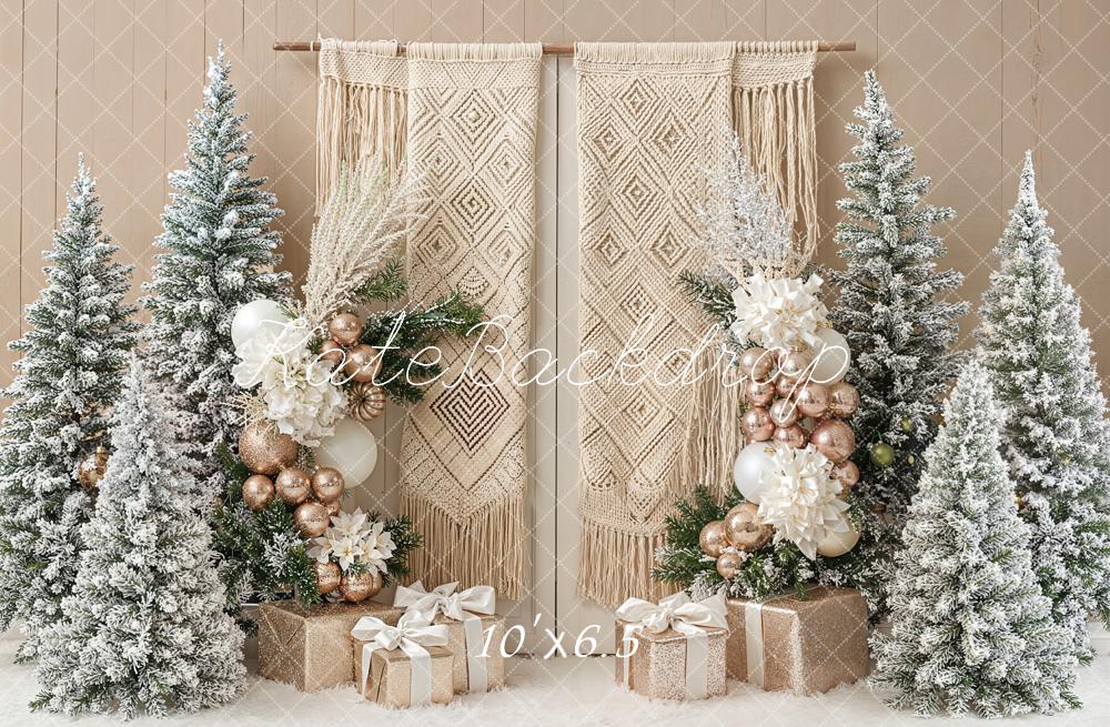 Kate Boho Christmas Fleece Backdrop Designed by Emetselch