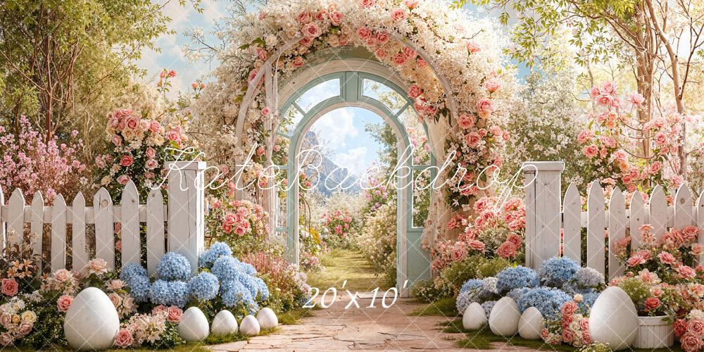 Kate Easter Bunny Flower Arch Garden Backdrop Designed by Chain