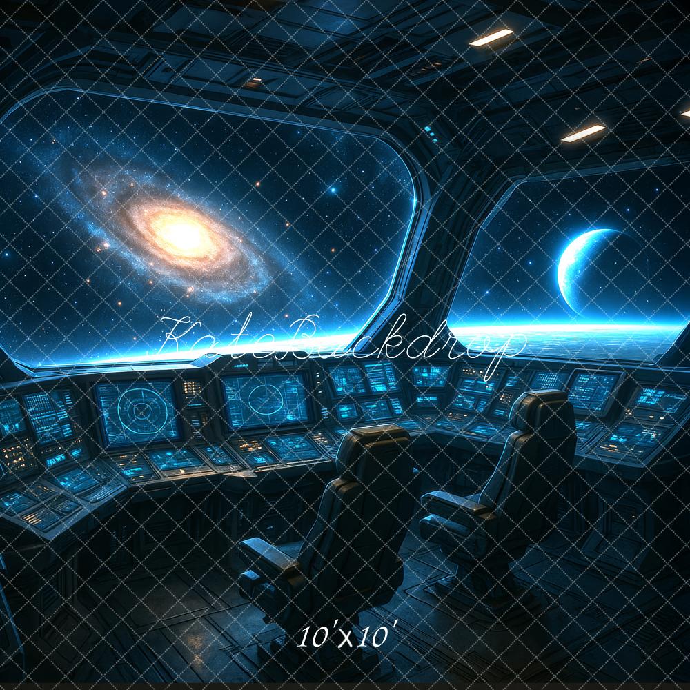 Kate Spaceship Cockpit Galaxy Backdrop Designed by Megan Leigh - Kate Backdrop AU
