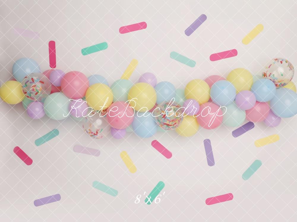 Kate Pastel Balloons Sprinkles Confetti Backdrop Designed by Melissa King