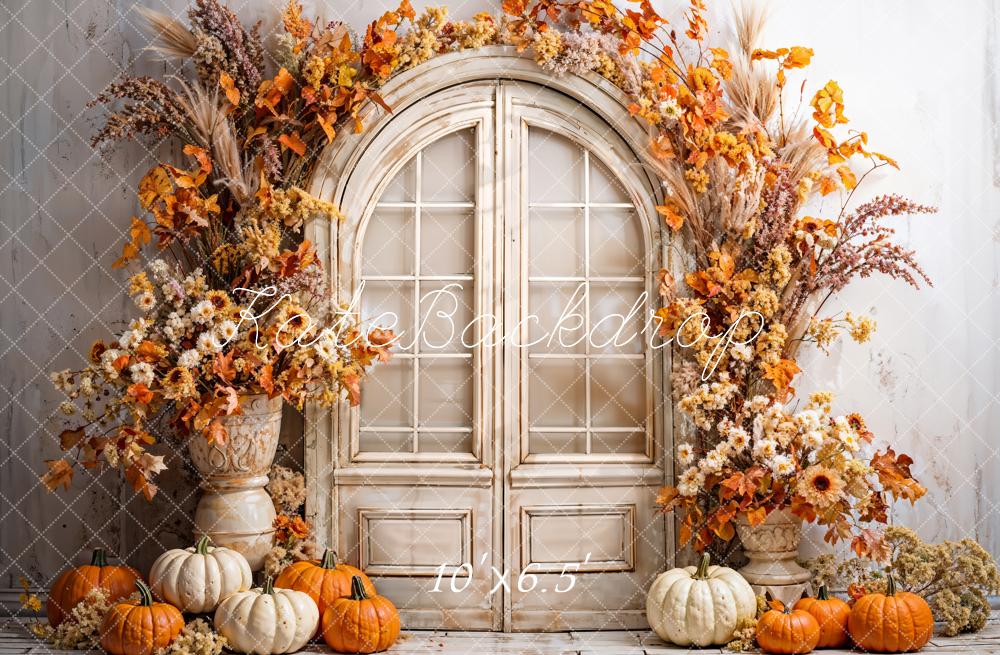 Kate Autumn Pumpkins Arch Backdrop Designed by Emetselch