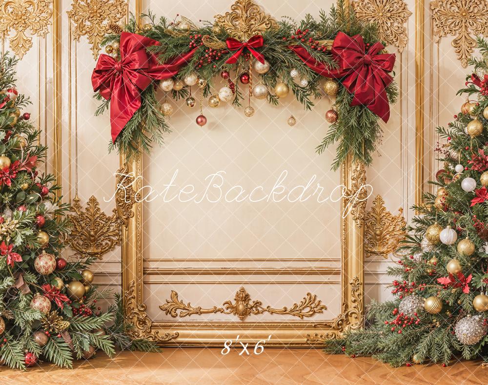 Kate Retro Christmas Tree Fleece Backdrop Designed by Emetselch