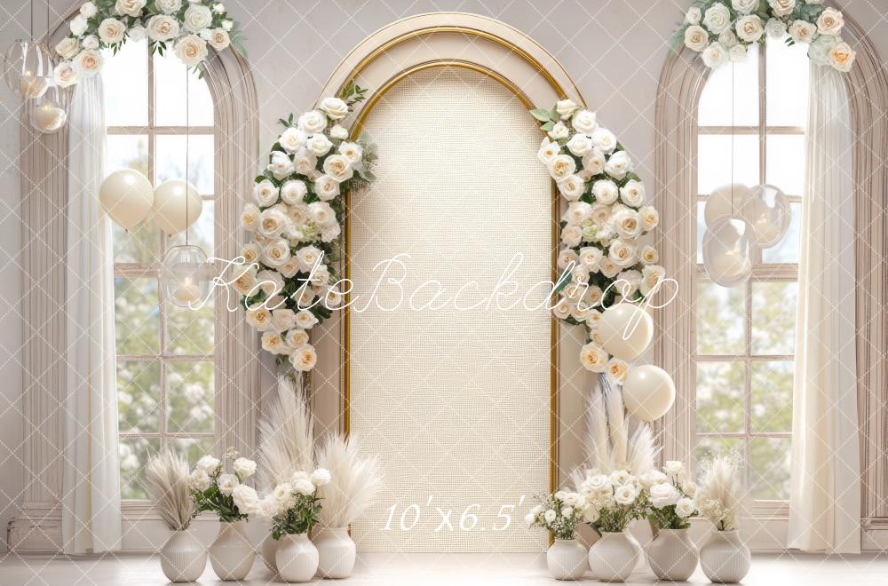 Kate Wedding Flower Arch Window Backdrop Spring Designed by Mini MakeBelieve - Kate Backdrop AU